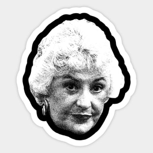 White Goleden Bea Arthur Vintage Sticker